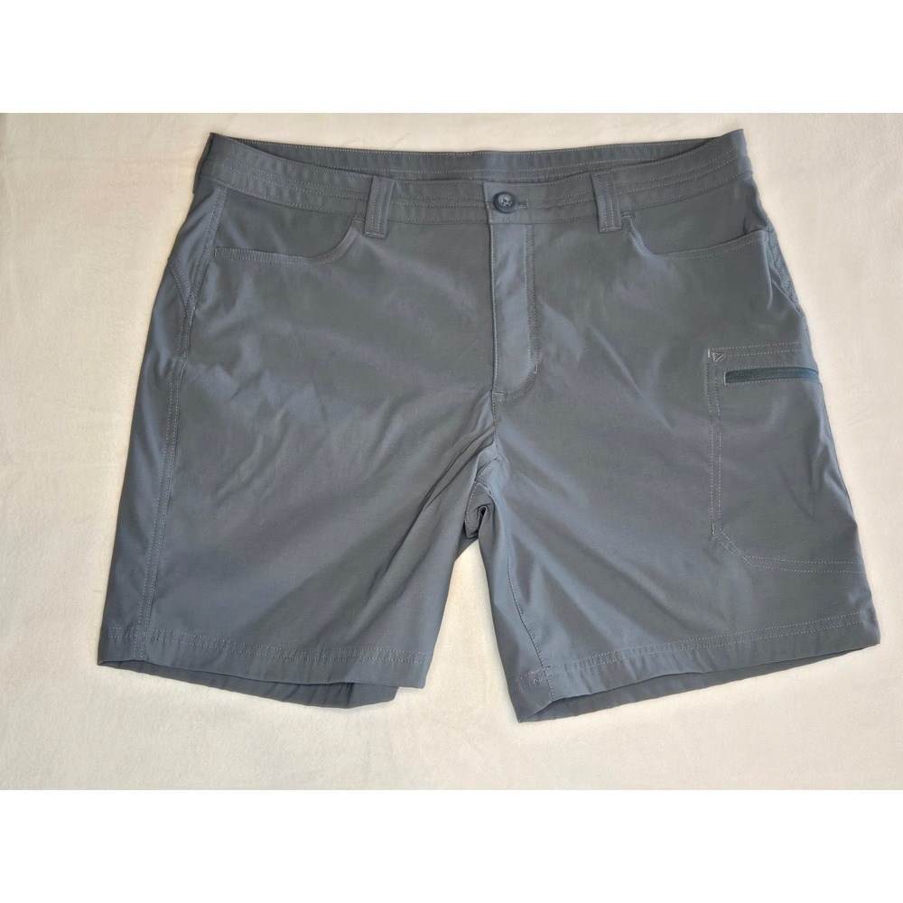 Eddie Bauer Shorts Womens 14 Grey Hiking Outdoor Stretch Water Repellent